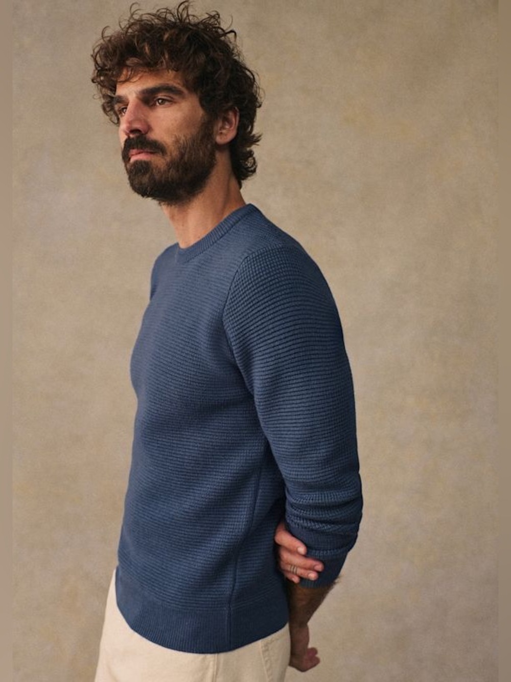 OCTOBRE CHUCK SWEATER in slate blue size xl